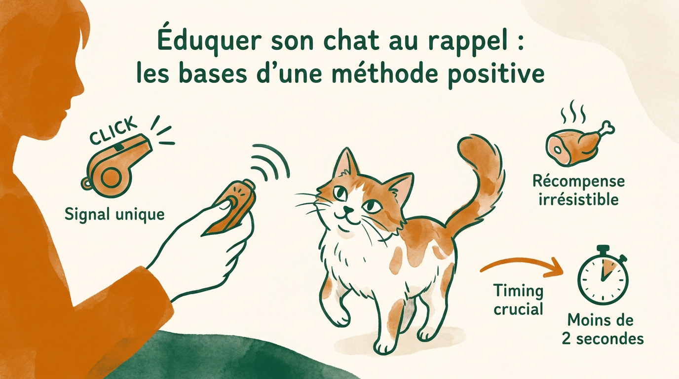 Chat domestique attentif écoutant un signal de rappel