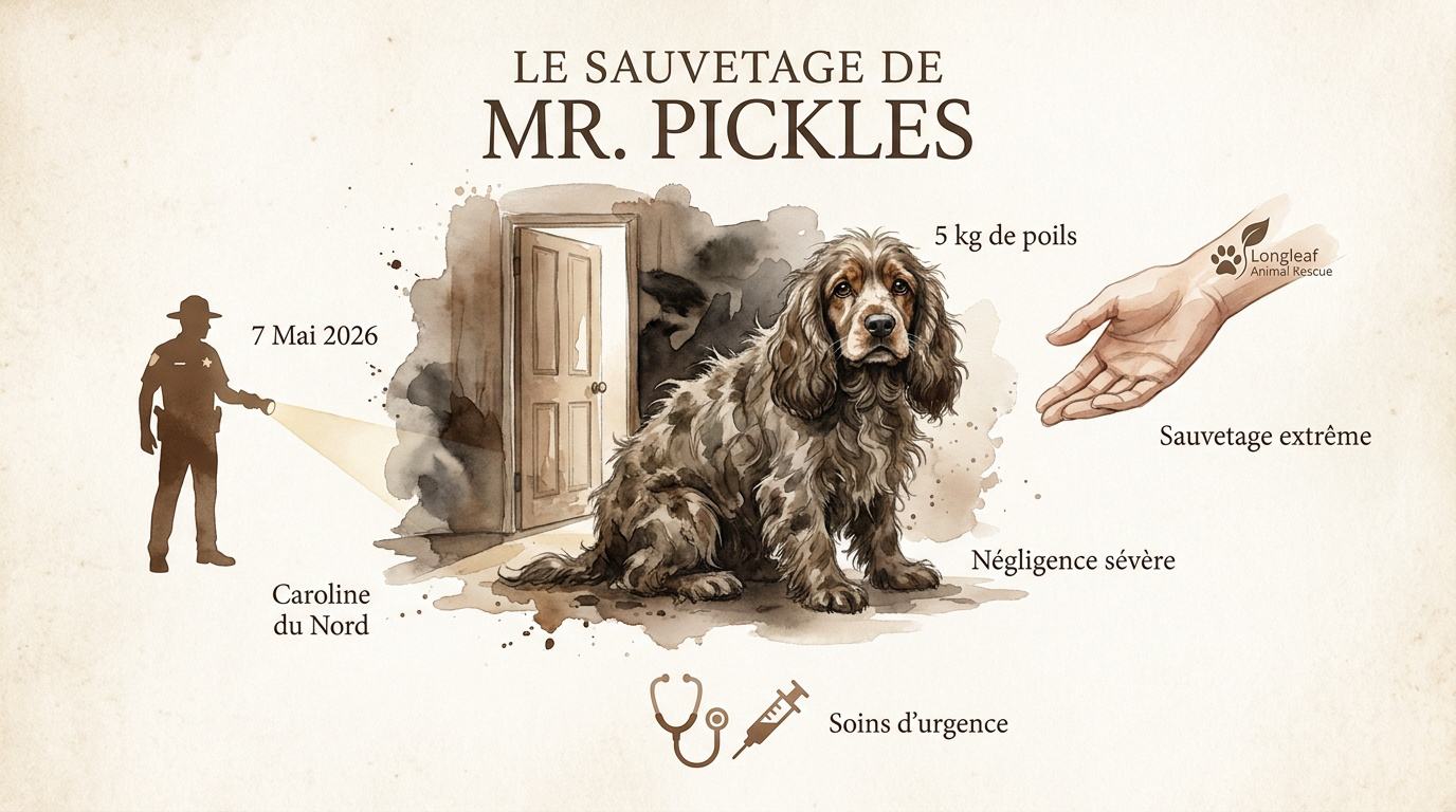 Cocker Anglais Mr. Pickles après son sauvetage et son toilettage