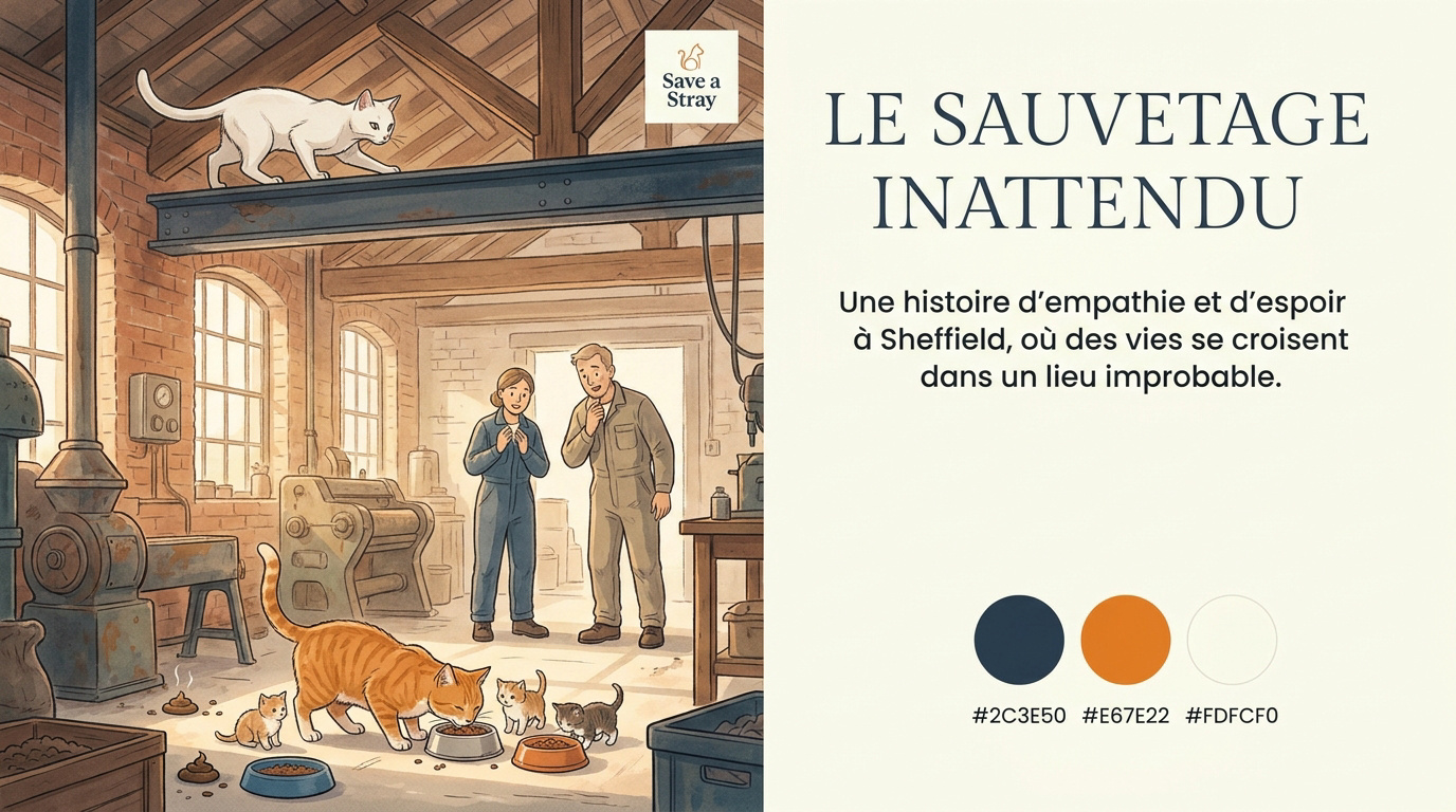 Petits chatons secourus dans une usine de Sheffield
