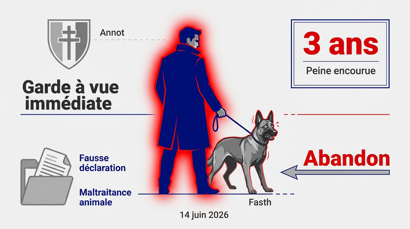 Berger Belge Malinois sauvé d'un abandon simulé en gendarmerie