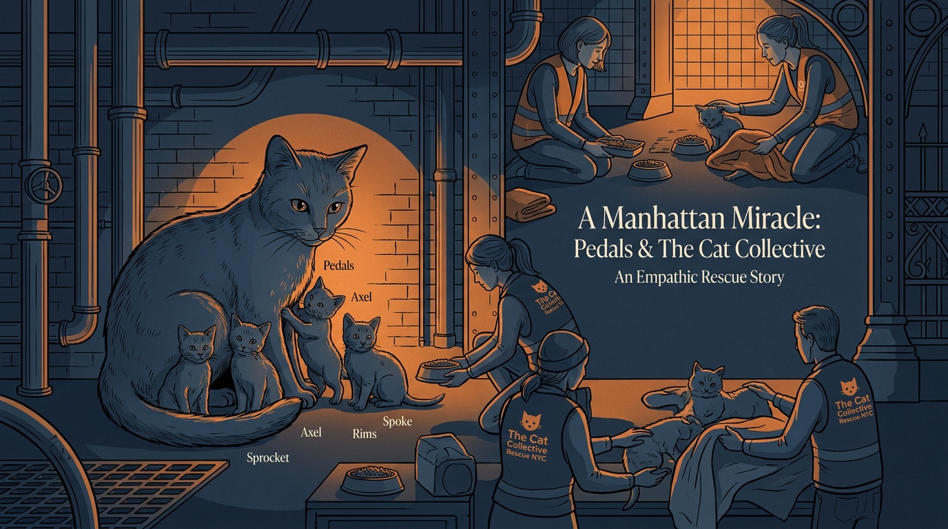 Une chatte et ses quatre chatons secourus dans un immeuble de Manhattan