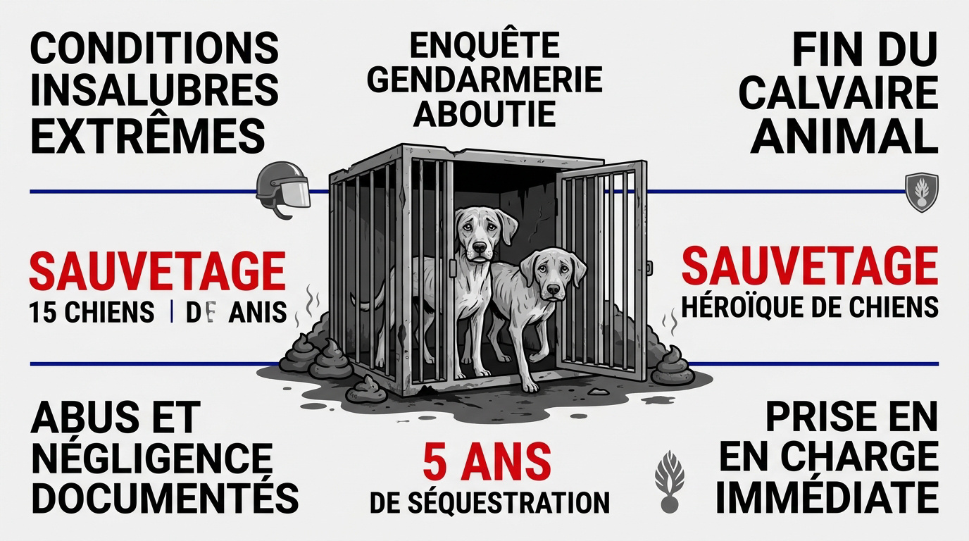 Sauvetage de trois chiens maltraités par la gendarmerie et la SPA dans le Var