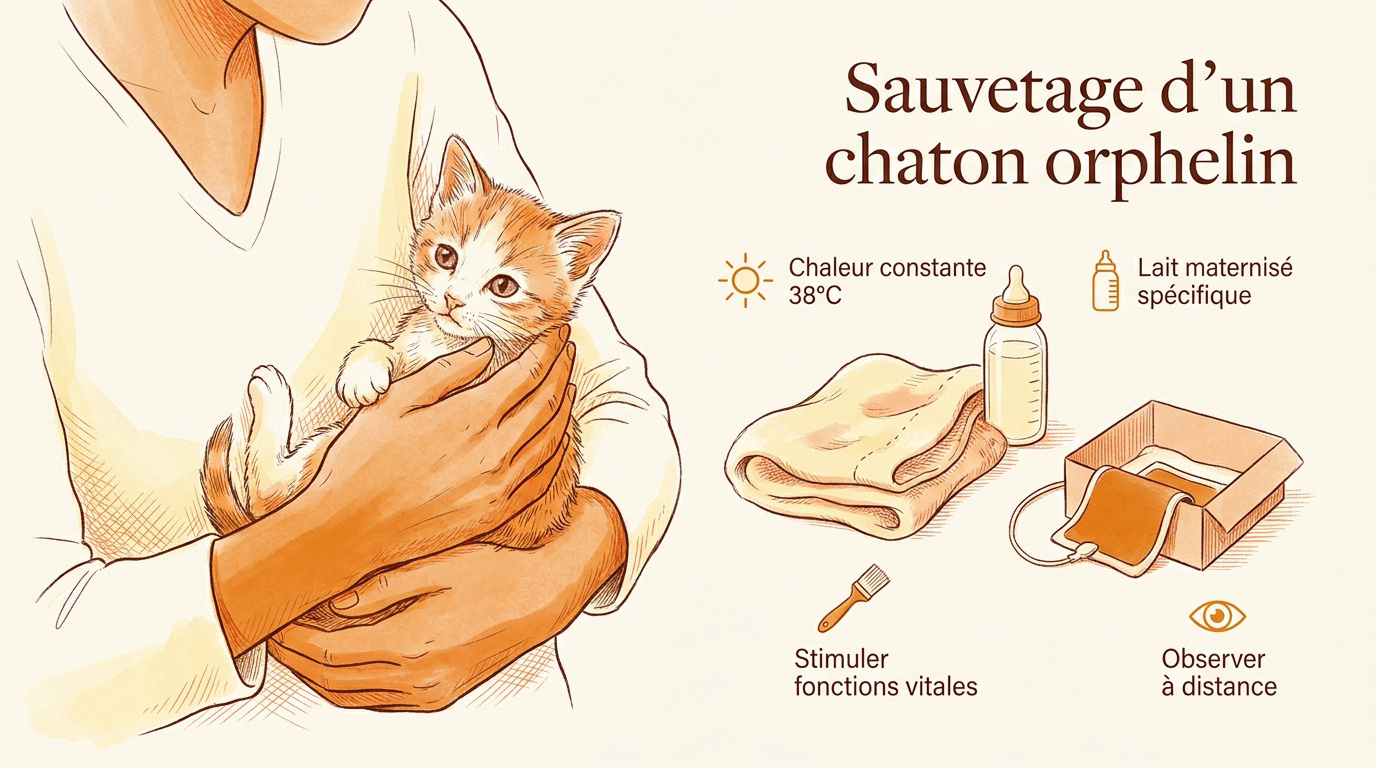 Sauvetage d'un minuscule chaton orphelin nourri au biberon