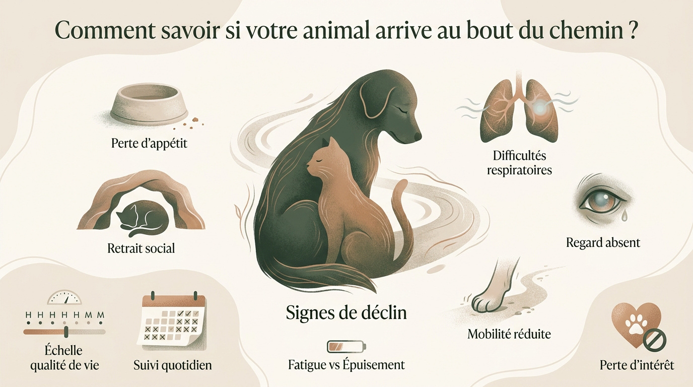 Signes cliniques et comportementaux de la fin de vie chez le chien et le chat