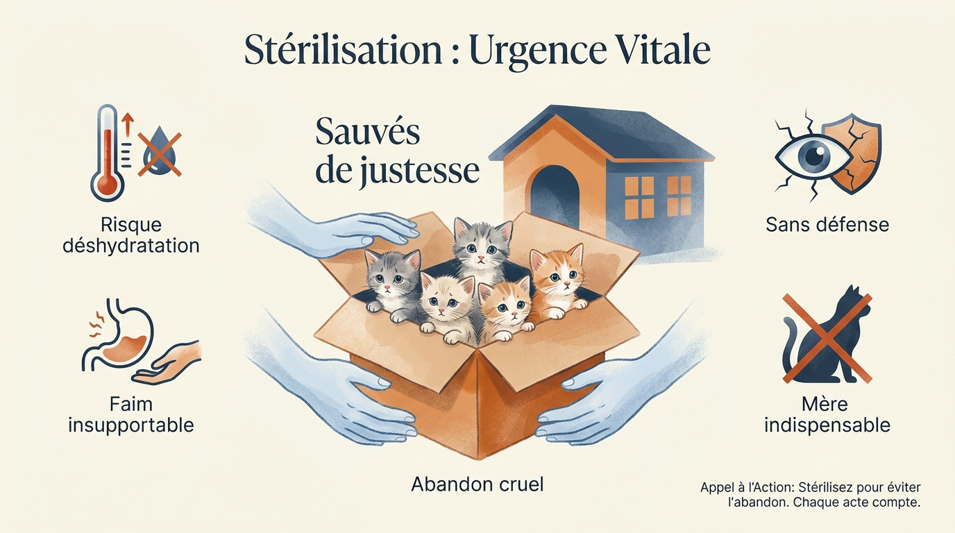 Chatons abandonnés dans un carton devant un refuge de la SPA