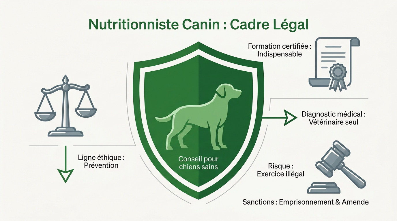 Réglementation juridique pour le métier de nutritionniste canin en France