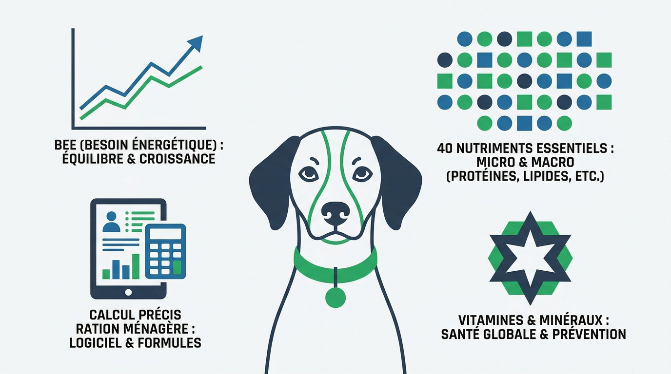 Logiciel de calcul nutritionnel pour chien et ingrédients frais