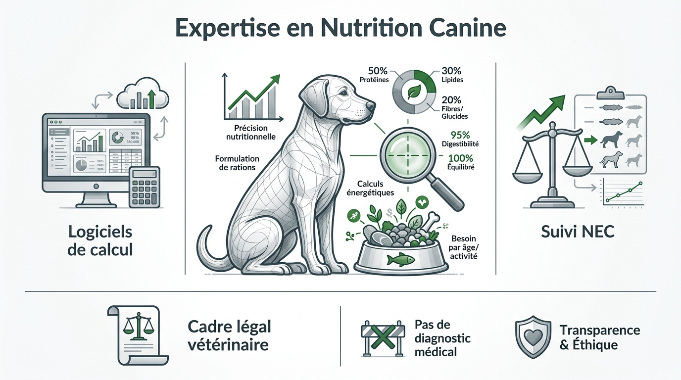 Expertise en nutrition canine et formulation de rations alimentaires