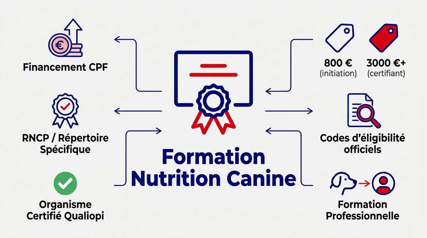 Consultation des droits CPF pour une formation en nutrition canine en 2026