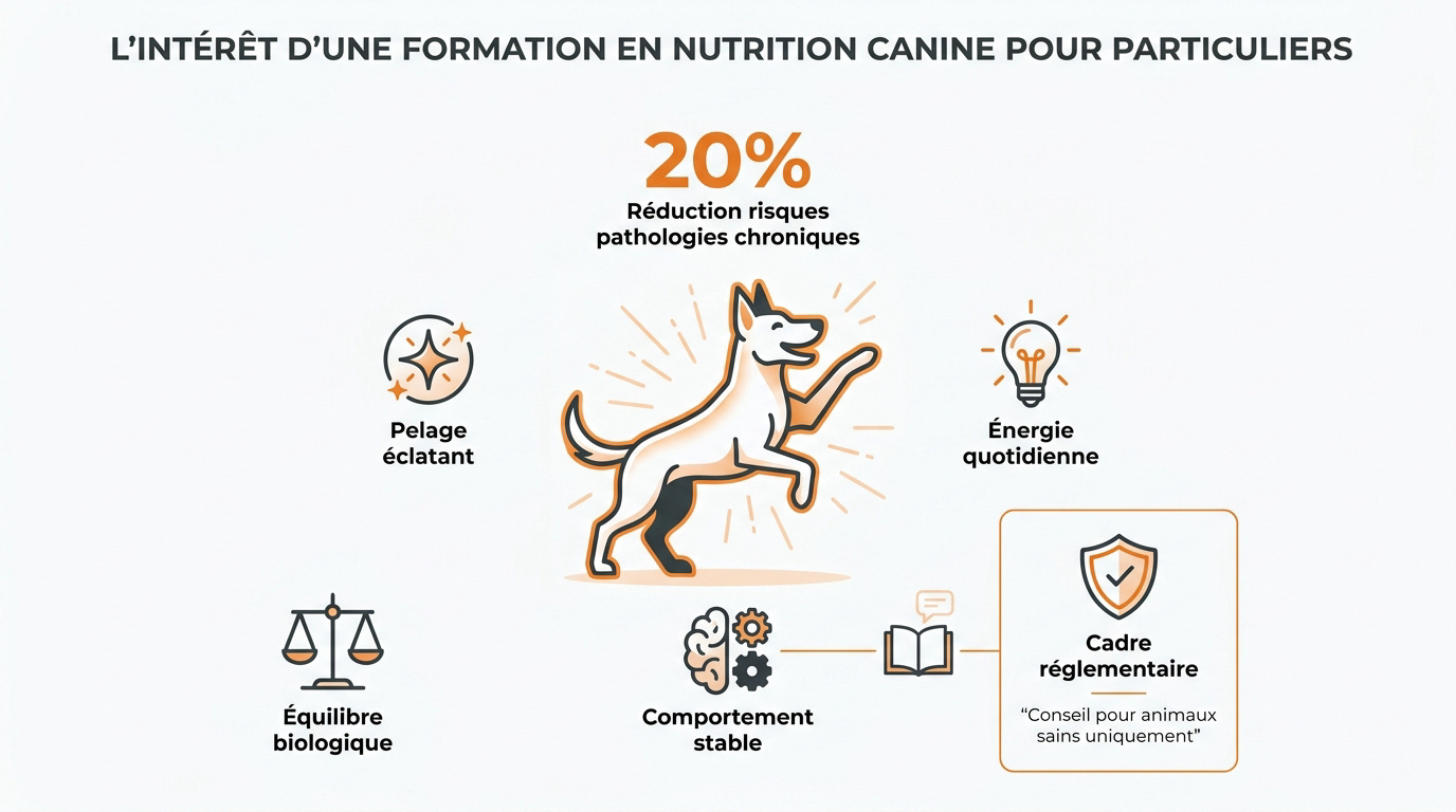 Chien en pleine santé profitant d'une alimentation équilibrée