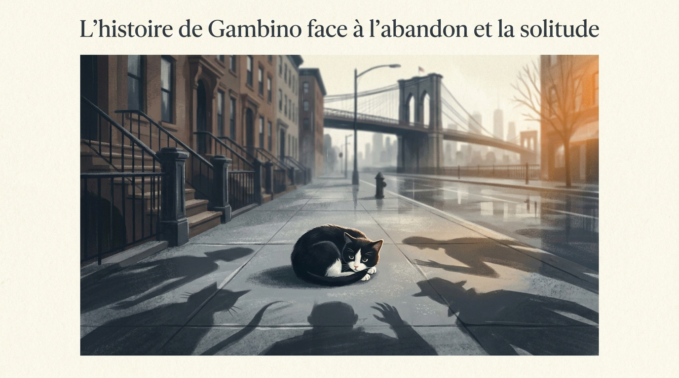 Gambino, le chat noir et blanc sauvé à Brooklyn par Paws of Hope NYC