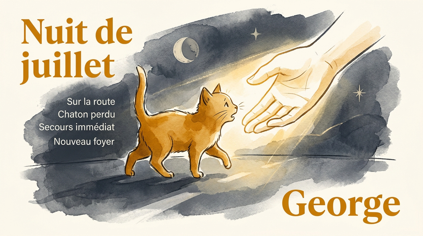 George le chaton roux sauvé par Brooke sur une route du Kentucky