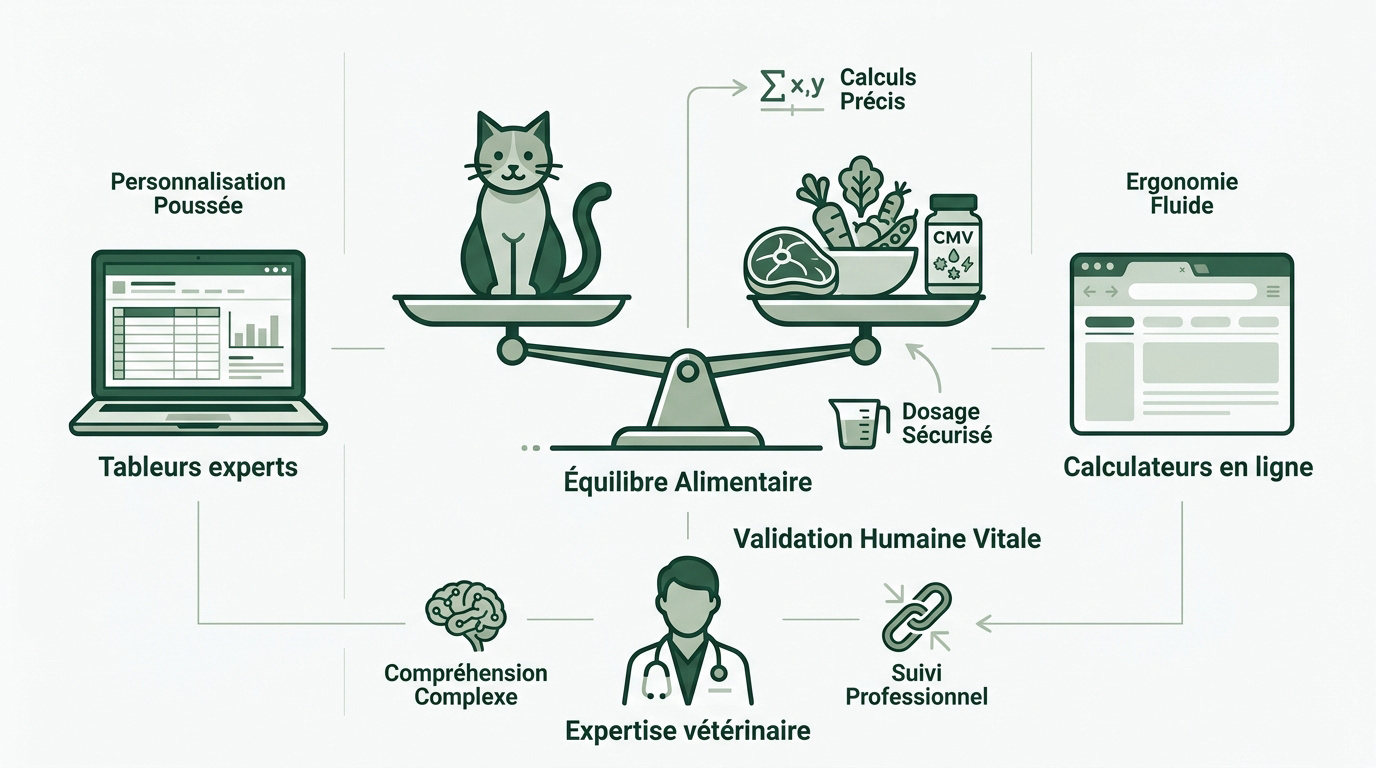 Infographie équilibre alimentaire chat