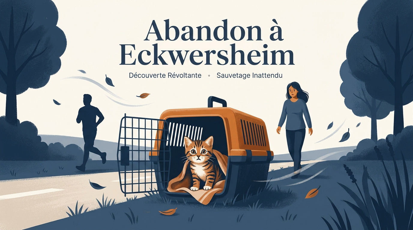 Chat Cookie retrouvé abandonné dans un sac de transport à Eckwersheim