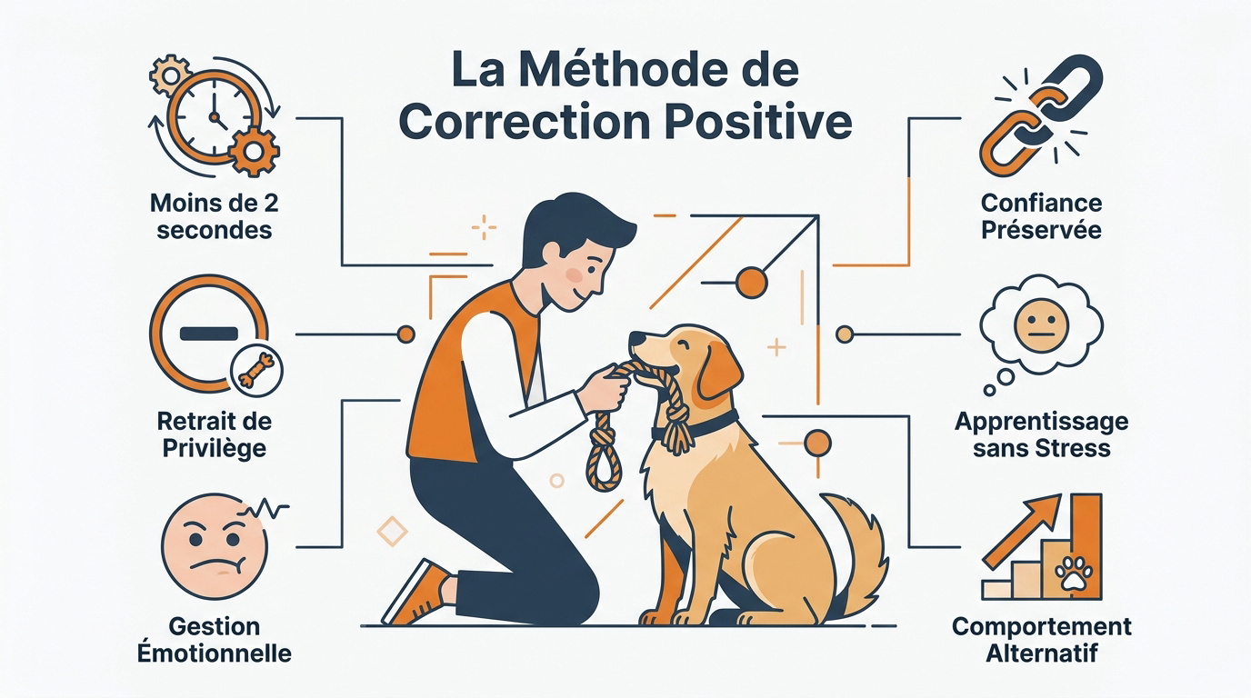 Infographie sur la correction positive canine