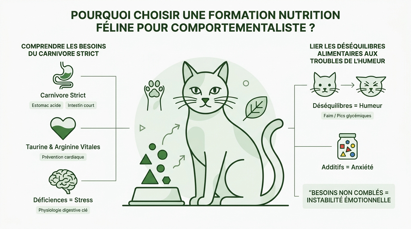 Lien entre nutrition et comportement chez le chat