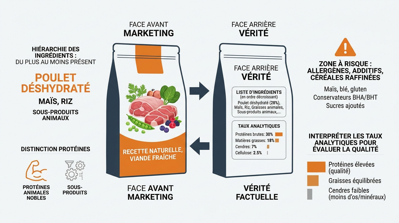 Décryptage des étiquettes de croquettes pour chien et analyse nutritionnelle